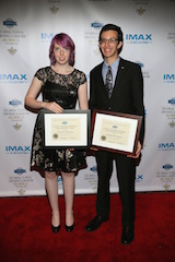 Victoria K. McGovern and Matthew R. Donato, 2014 SMPTE winners.