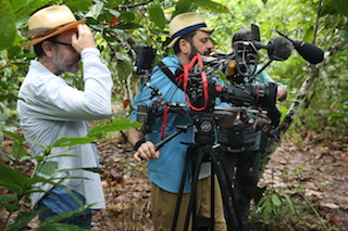 Antonio Rossi behind camera with producer Fisher Stevens.