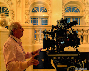 Vittorio Storaro on the set of Woody Allen's Cafe Society