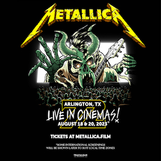 In August, Trafalgar Releasing is distributing the concert film Metallica: M72 World Tour Live from Arlington, Texas – A Two Night Event, featuring footage captured throughout the band’s European tour stops.
