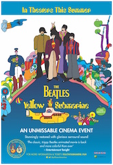 Abramorama, in association with Apple Corps and Universal Music Group, will theatrically release The Beatles’ classic 1968 animated feature film, Yellow Submarine, across North America this July in celebration of its 50th anniversary.