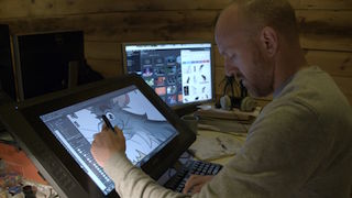 Jellyfish Picture’s art director Ross Burt creating a character for Dennis and Gnasher.jpg.