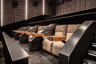 In addition to serving food the Star Cinema Grill features heated leather seats.