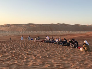 International film executives visit Qasr Al Sarab as part of their tour of Abu Dhabi.