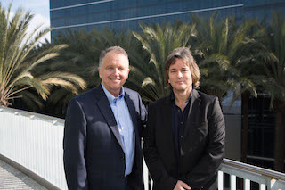 Dave Froker, CEO Focusrite,left, and Tim Carroll, vice president of audio products, Avid