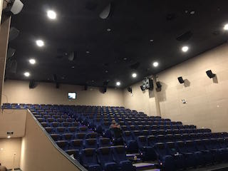 The Christie Vive Audio components installed in MZC Quanjing Cinema include LA Series line array, surround and ceiling surround loudspeakers .