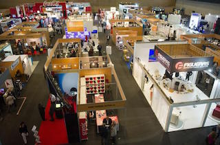 The trade show floor from CineEurope 2015. This year the show celebrates its 25th anniversary.