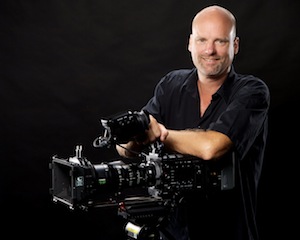 DP Jon Nelson with is new Sony 4K Digital Cinema CineAlta camera and Fujinon Cabrio lens.