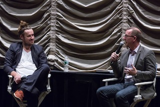 Writer/director Mike Cahill and Glen Kiser, director of the Dolby Institute