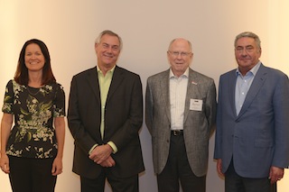 Pictured, left to right, are Amy E. Miles, S. David Passman, III, Byron Berkley and George Solomon.