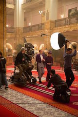 The Grand Budapest Hotel in production. 