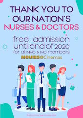 When movie theatres reopen in Ireland, doctors and nurses can attend Spurling theatres for free.