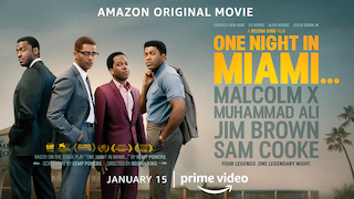 Nominated for two Golden Globes, including one for first-time director Regina King, the film One Night in Miami… explores the dialectic that might have ensued between four young, famous Black men in 1964 as they each stood at a personal crossroads within the larger context of the civil rights movement. The film was shot by cinematographer Tami Reiker, ASC.
