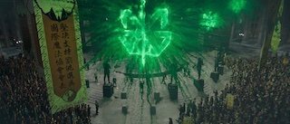 In The Secrets of Dumbledore, thousands of magic users have gathered to support the candidates running for the highest office in the wizarding world. But while the wizarding world was free to gather without consequence, production of the film began right at the start of the initial COVID lockdown.