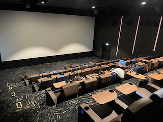 Systems integrator Moving Image Technologies has completed the installation of a luxury auditorium at Sambíó Cinemas, a dine-in theatre in Reykjavik, Iceland.